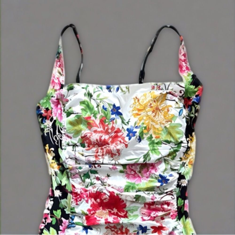 NWT Johnny Was Metalli Mix Ruched One Piece Swimsuit - Picture 13 of 16